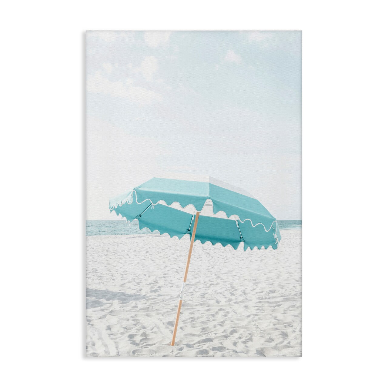 Stupell Industries Lone Blue Beach Umbrella Canvas Wall Art Design by Elena Chukhlebova